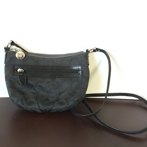 Coach Canvas Monogram Purse, black